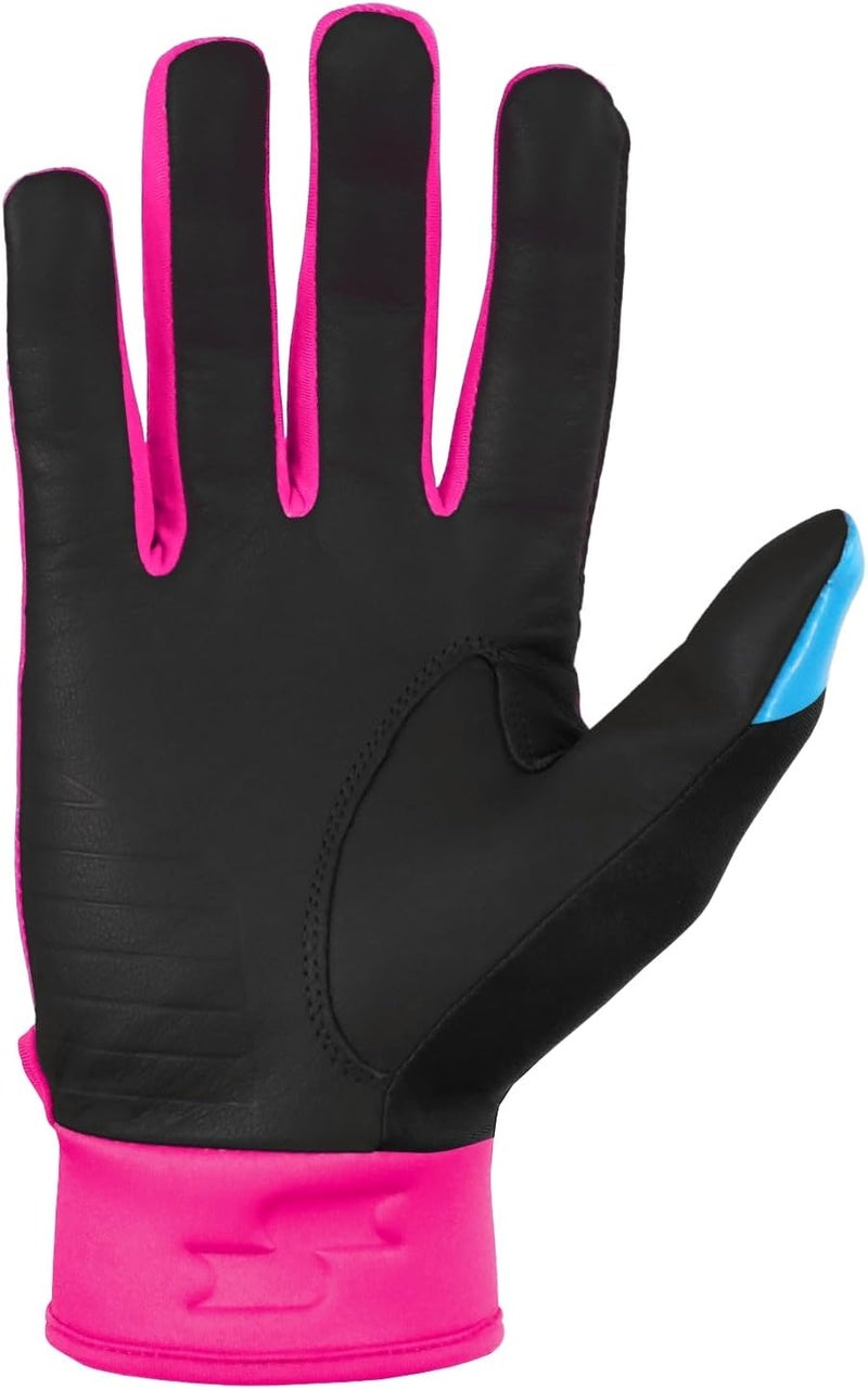 SSK X1 Color Rush Adult Baseball Batting Gloves - Durable Cabretta Leather Palm - 11 Colorways - Image 3